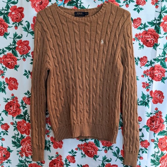Polo Ralph Lauren Sweaters - POLO RALPH LAUREN ✨ Tan Cable Knit Sweater